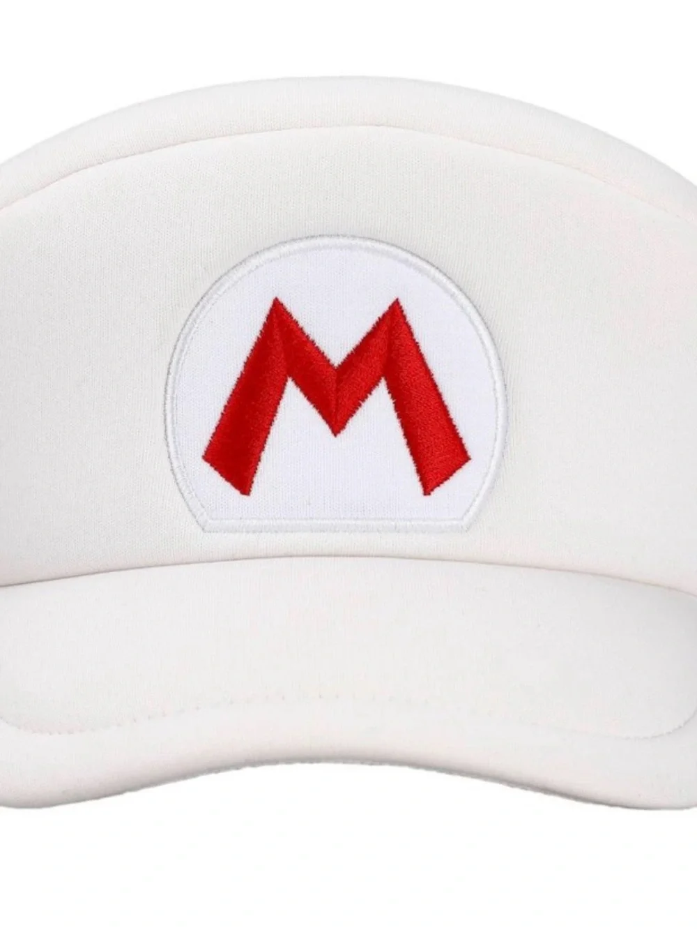 Super Mario Bros Cosplay Cap with Red 'M' Patch — Structured Flat Top
